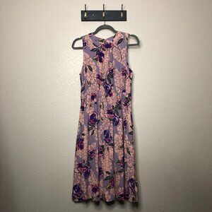 Boden Sleeveless Floral Midi Dress Women's 8 Pockets Girly Preppy Cottage Casual